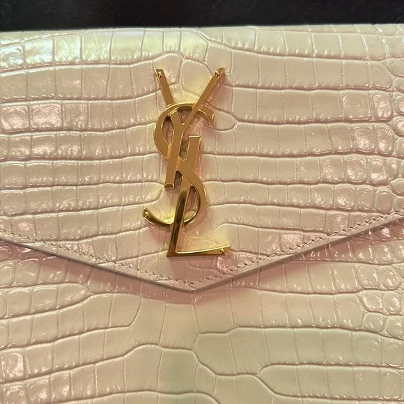 Saint Laurent uptown croc effect pouch - Picture 2 of 7